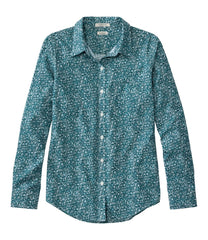 Women's Wrinkle-Free Pinpoint Oxford Shirt, Relaxed Fit Long-Sleeve Print | L.L.Bean