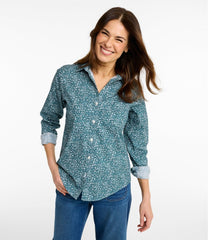 Women's Wrinkle-Free Pinpoint Oxford Shirt, Relaxed Fit Long-Sleeve Print | L.L.Bean