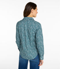Women's Wrinkle-Free Pinpoint Oxford Shirt, Relaxed Fit Long-Sleeve Print | L.L.Bean