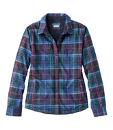 Women's Fleece-Lined Flannel Shirt, Snap-Front Plaid | L.L.Bean