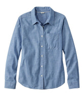 Women's Essential Cotton Shirt, Chambray Long Sleeve | L.L.Bean