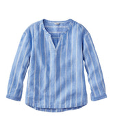 Women's Premium Washable Linen Shirt, Splitneck Stripe | L.L.Bean