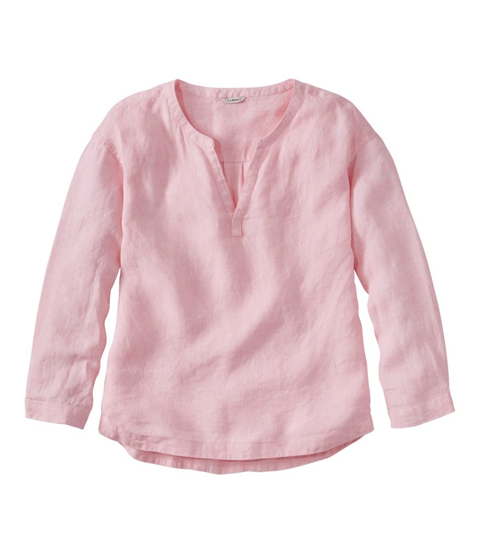 Women's Premium Washable Linen Shirt, Splitneck | L.L.Bean