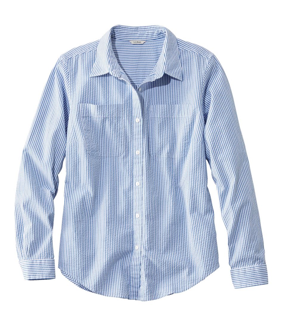 Women's Vacationland Seersucker Shirt, Long-Sleeve | L.L.Bean