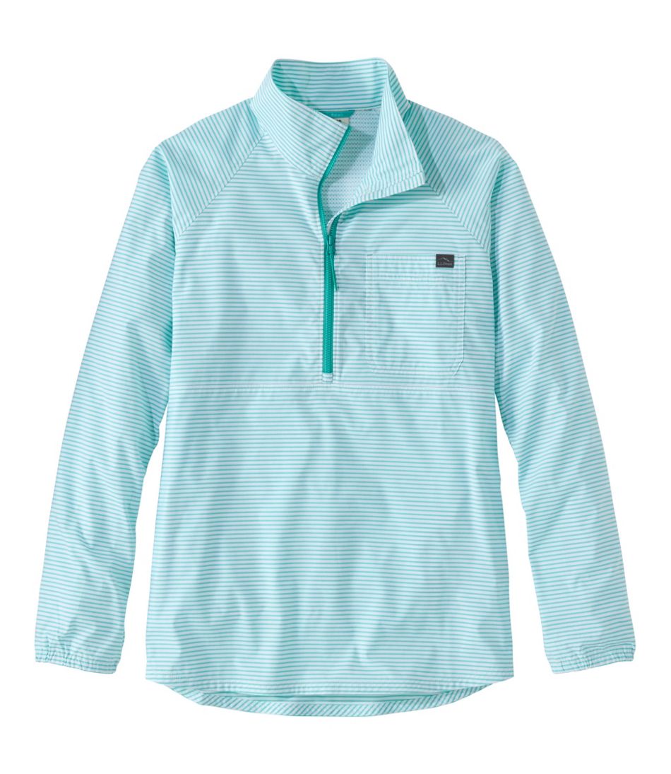 Women's Everyday SunSmart® Woven Shirt, Quarter-Zip Pullover Colorblock | L.L.Bean