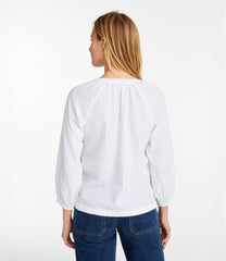 Women's Bean's Seacoast Seersucker Splitneck Shirt | L.L.Bean