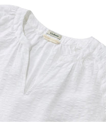 Women's Bean's Seacoast Seersucker Splitneck Shirt | L.L.Bean