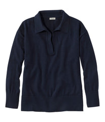Women's Cotton/Cashmere Sweater, Polo | L.L.Bean