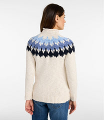 Women's Cotton Ragg Sweater, Funnelneck Pullover Fair Isle | L.L.Bean