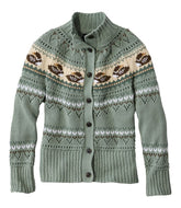Women's Signature Cotton Fisherman Sweater, Short Cardigan Fair Isle | L.L.Bean