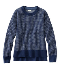 Women's Wicked Soft Cotton/Cashmere Crewneck Sweater, Pattern | L.L.Bean