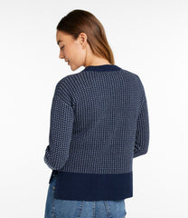 Women's Wicked Soft Cotton/Cashmere Crewneck Sweater, Pattern | L.L.Bean