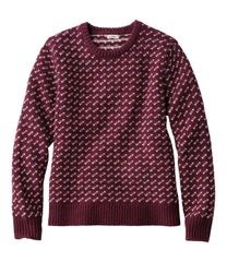 Women's Bean's Classic Ragg Wool Sweater, Crewneck Bird's-Eye | L.L.Bean