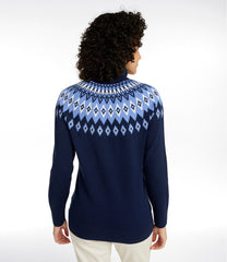 Women's Cotton/Cashmere Sweater, Turtleneck Fair Isle | L.L.Bean