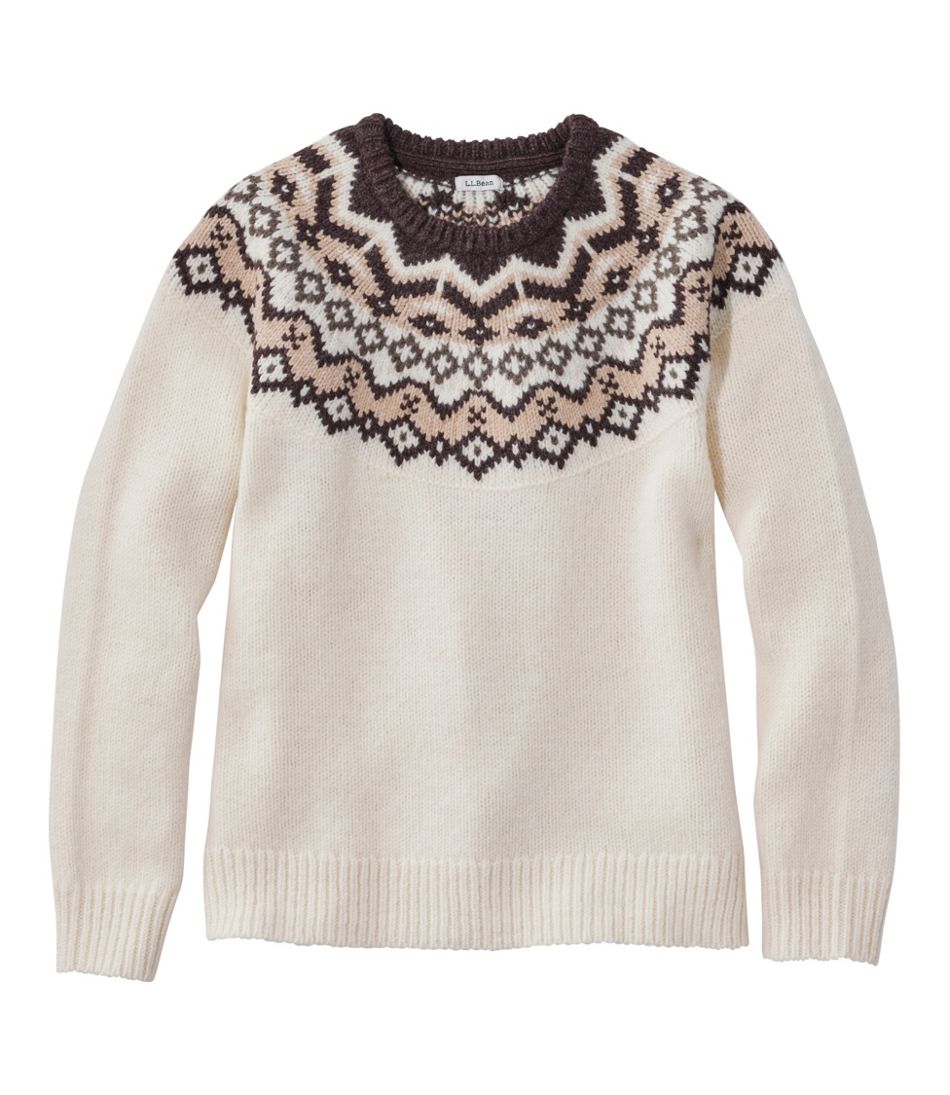Women's Bean's Classic Ragg Wool Sweater, Crewneck Fair Isle | L.L.Bean