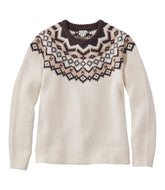Women's Bean's Classic Ragg Wool Sweater, Crewneck Fair Isle | L.L.Bean