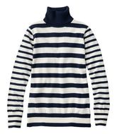 Women's Cotton/Cashmere Sweater, Turtleneck Stripe | L.L.Bean