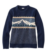 Women's Bean's Classic Ragg Wool Crewneck Intarsia Sweater | L.L.Bean