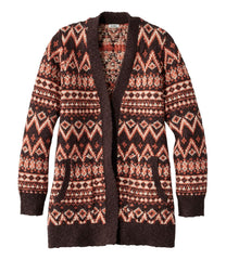 Women's Cotton Ragg Sweater, Open Cardigan Fair Isle | L.L.Bean