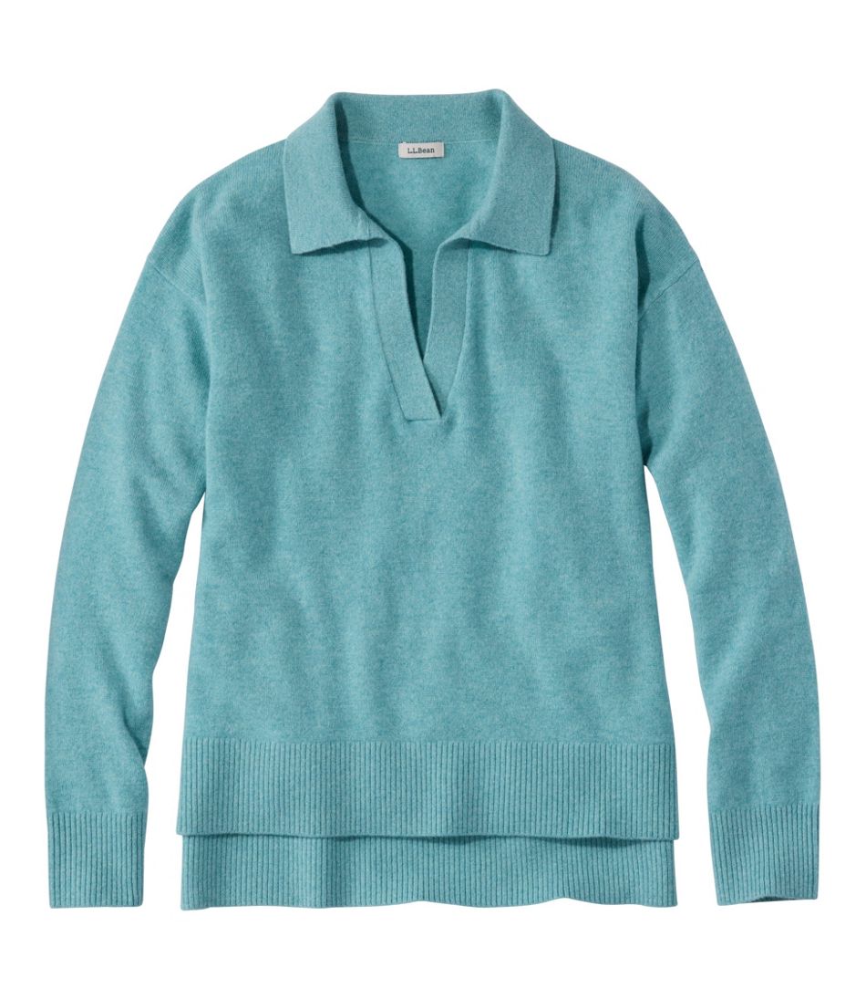 Women's Classic Cashmere Sweater, Relaxed Polo | L.L.Bean