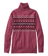 Women's Cotton/Cashmere Sweater, Turtleneck Intarsia | L.L.Bean