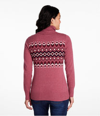 Women's Cotton/Cashmere Sweater, Turtleneck Intarsia | L.L.Bean