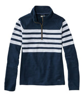 Women's Peaks Island Quarter-Zip Pullover, Stripe | L.L.Bean
