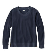 Women's Birchwood Brushed Waffle Top, V-Neck | L.L.Bean