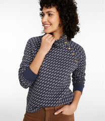 Women's Quilted Sweatshirt, Snapneck Pullover Print | L.L.Bean