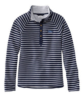 Women's Lakewashed Double-Knit Quarter-Snap, Stripe | L.L.Bean