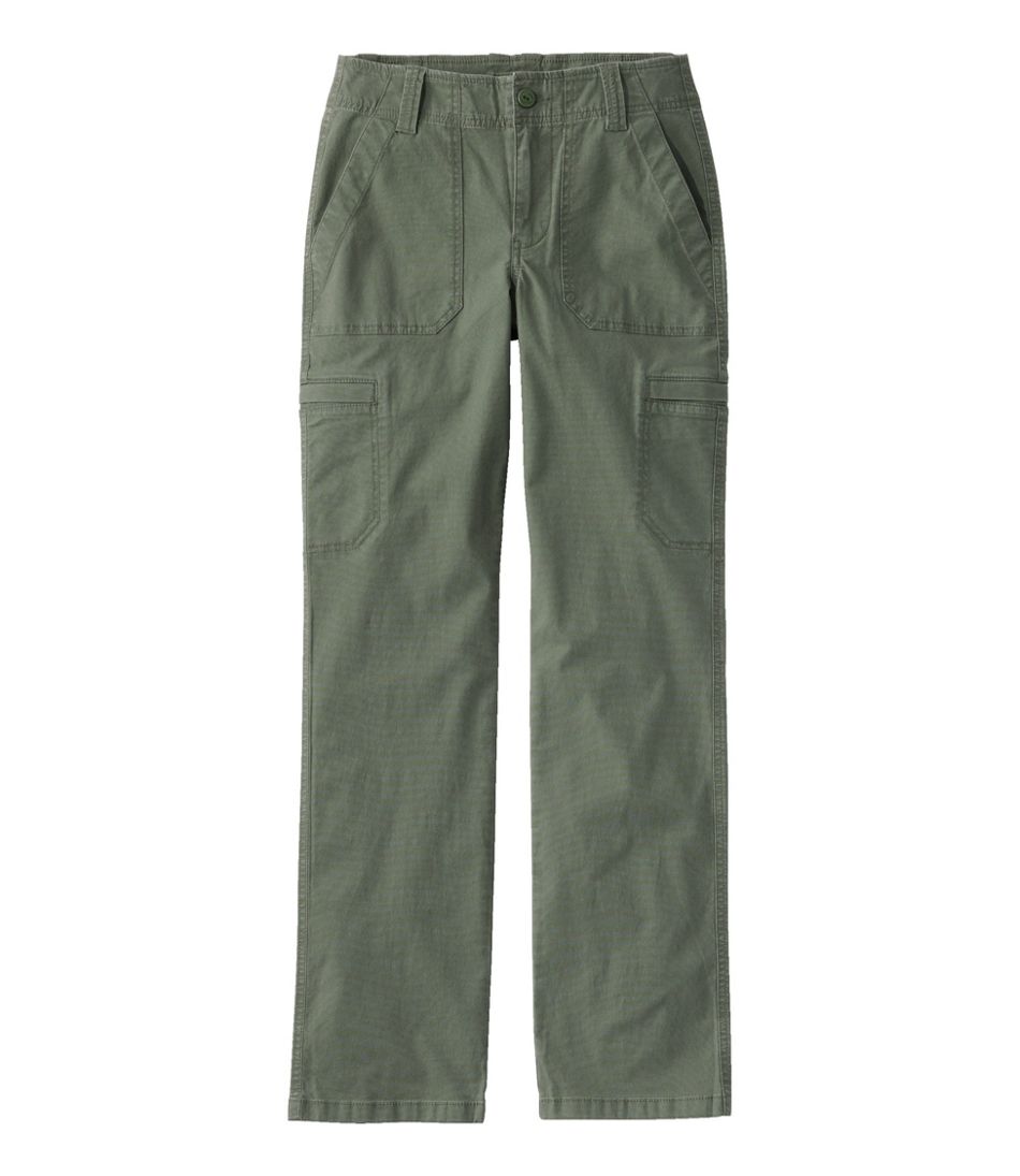 Women's 207 Vintage Cotton Canvas Pants, Mid-Rise Straight-Leg Cargo | L.L.Bean