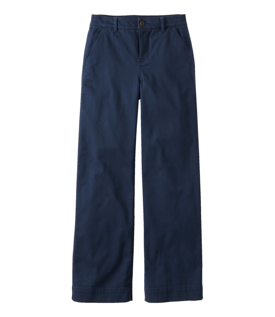 Women's Comfort Stretch Pants, Mid-Rise Wide-Leg Chino | L.L.Bean