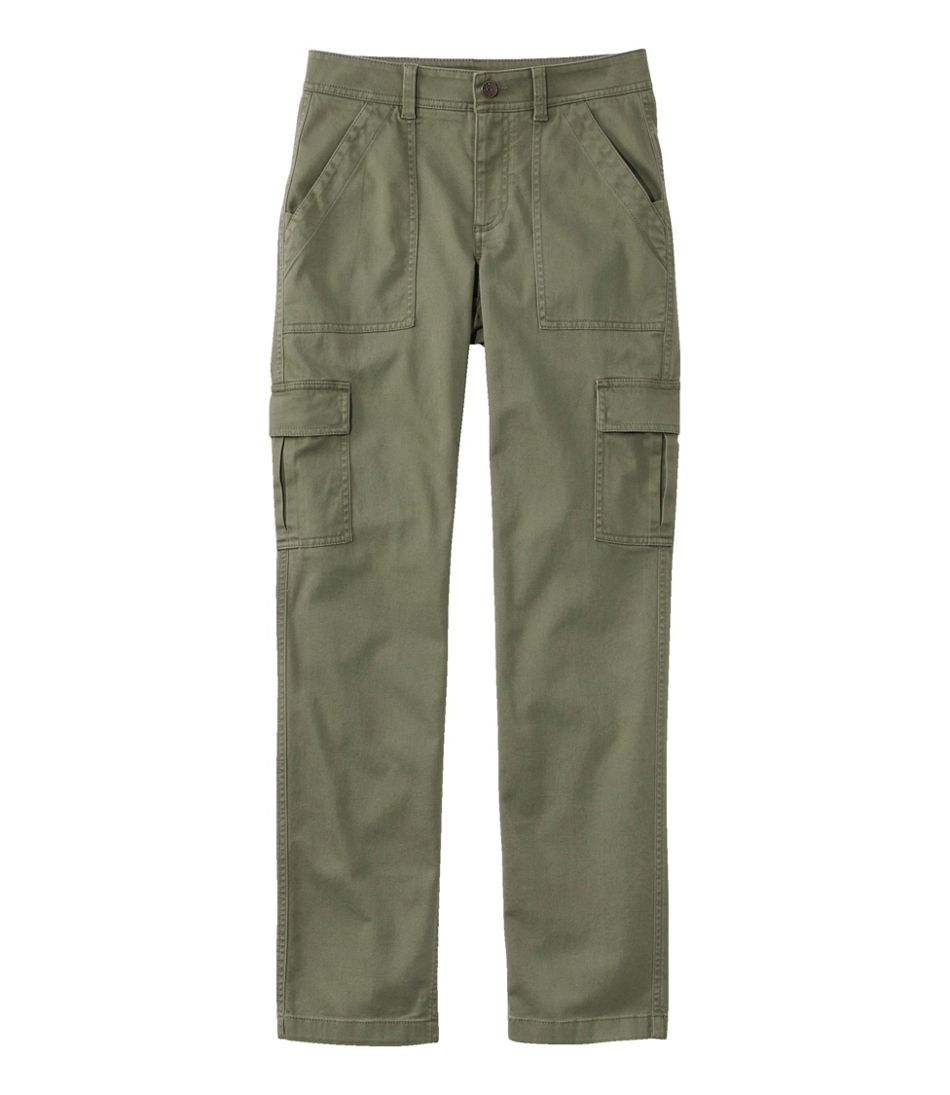 Women's Comfort Stretch Pants, Mid-Rise Straight-Leg Cargo | L.L.Bean