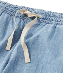 Women's Lakewashed Pull-On Chinos, Mid-Rise Wide-Leg Chambray | L.L.Bean