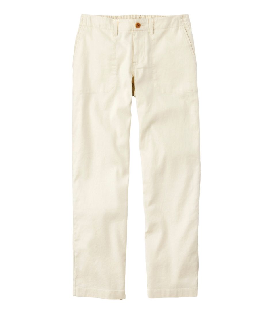 Women's Comfort Stretch Cotton/Linen Pants, High-Rise Ankle | L.L.Bean