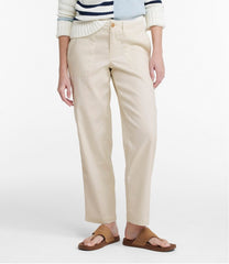 Women's Comfort Stretch Cotton/Linen Pants, High-Rise Ankle | L.L.Bean