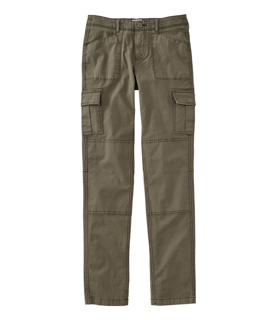 Women's Stretch Canvas Cargo Pants, Mid-Rise Straight-Leg | L.L.Bean