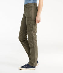 Women's Stretch Canvas Cargo Pants, Mid-Rise Straight-Leg | L.L.Bean