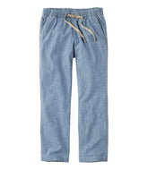 Women's Lakewashed Pull-On Chinos, Mid-Rise Chambray Ankle Pants | L.L.Bean