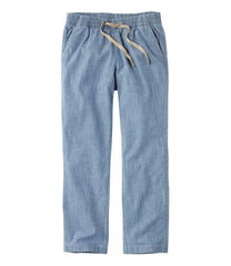 Women's Lakewashed Pull-On Chinos, Mid-Rise Chambray Ankle Pants | L.L.Bean