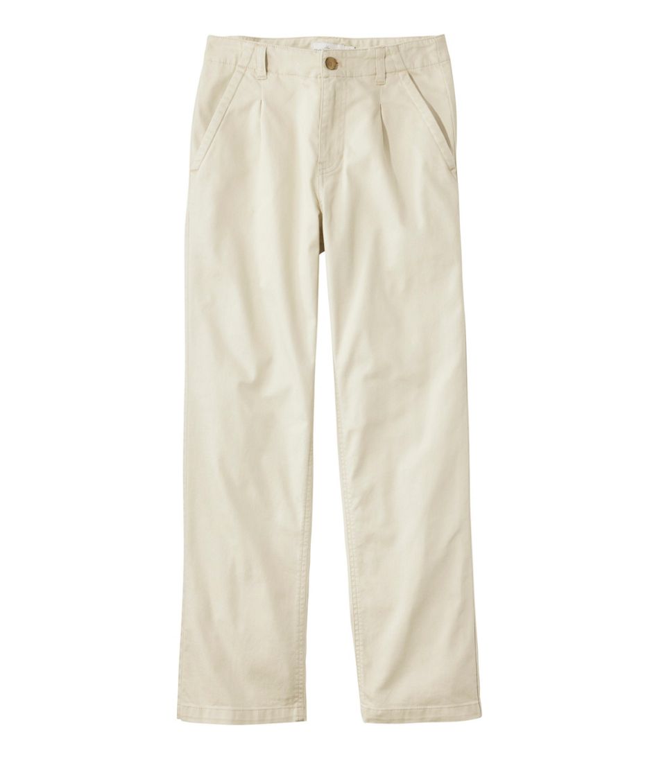Women's Signature Easy-Cotton Pleated Chinos, Ankle | L.L.Bean
