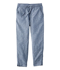 Women's Premium Linen Pull-On Ankle Pants, Mid-Rise Tapered-Leg | L.L.Bean