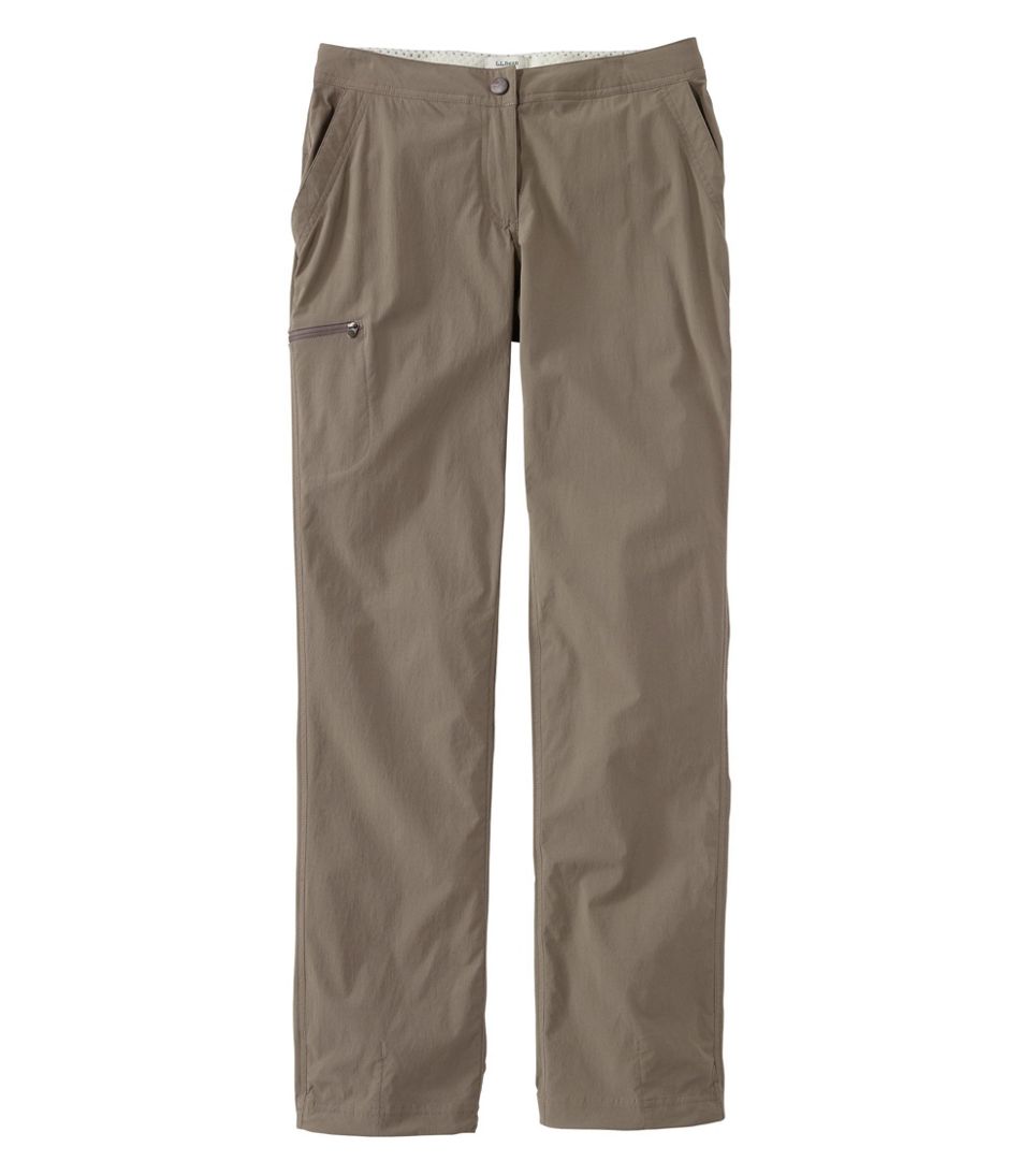 Women's Water-Repellent Comfort Trail Pants, Mid-Rise Straight-Leg | L.L.Bean