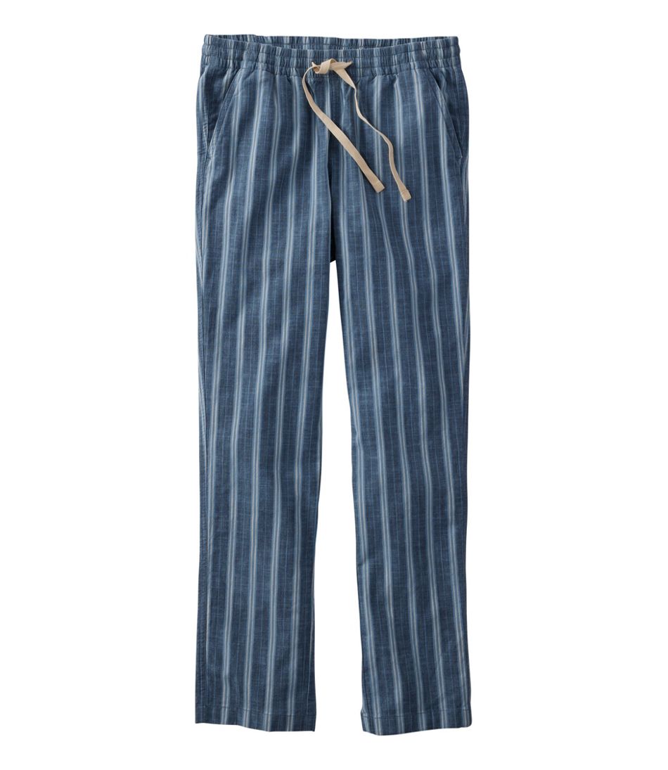 Women's Lakewashed Pull-On Chinos, Mid-Rise Tapered-Leg Chambray Ankle Pants | L.L.Bean