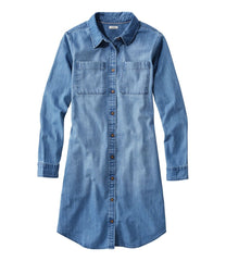 Women's L.L. Bean Heritage Washed Denim Shirt Dress | L.L.Bean