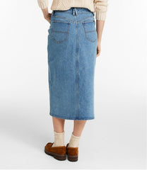 Women's Signature Heritage Denim Midi Skirt | L.L.Bean