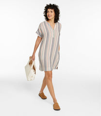 Women's Cloud Gauze Short-Sleeve Shift Dress, Stripe | L.L.Bean