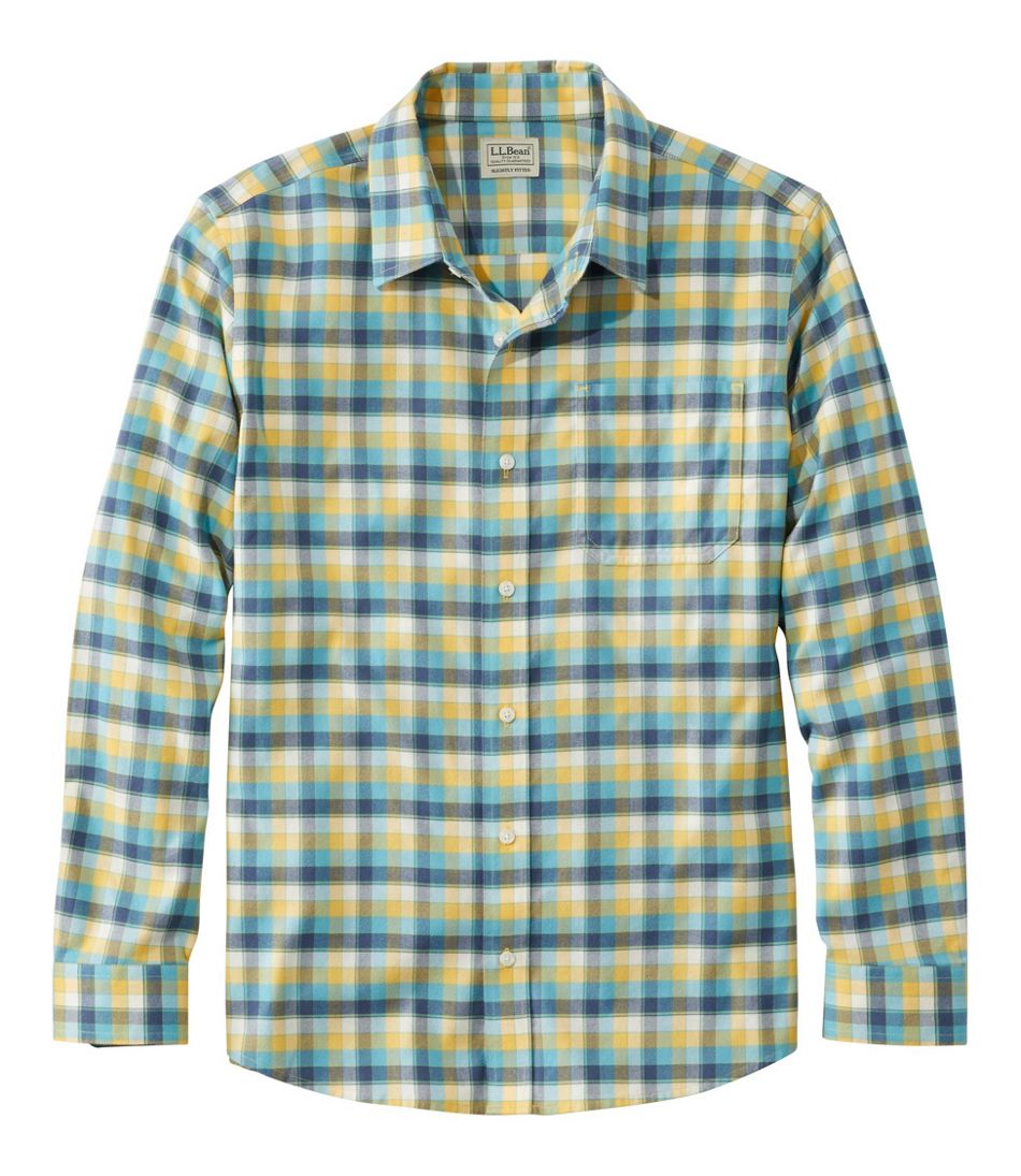 Men's Wrinkle-Free Ultrasoft Brushed Cotton Shirt, Long-Sleeve, Slightly Fitted Untucked Fit | L.L.Bean