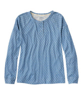 Women's Restorative Sleepwear, Long-Sleeve Henley Print | L.L.Bean