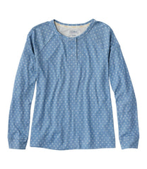 Women's Restorative Sleepwear, Long-Sleeve Henley Print | L.L.Bean